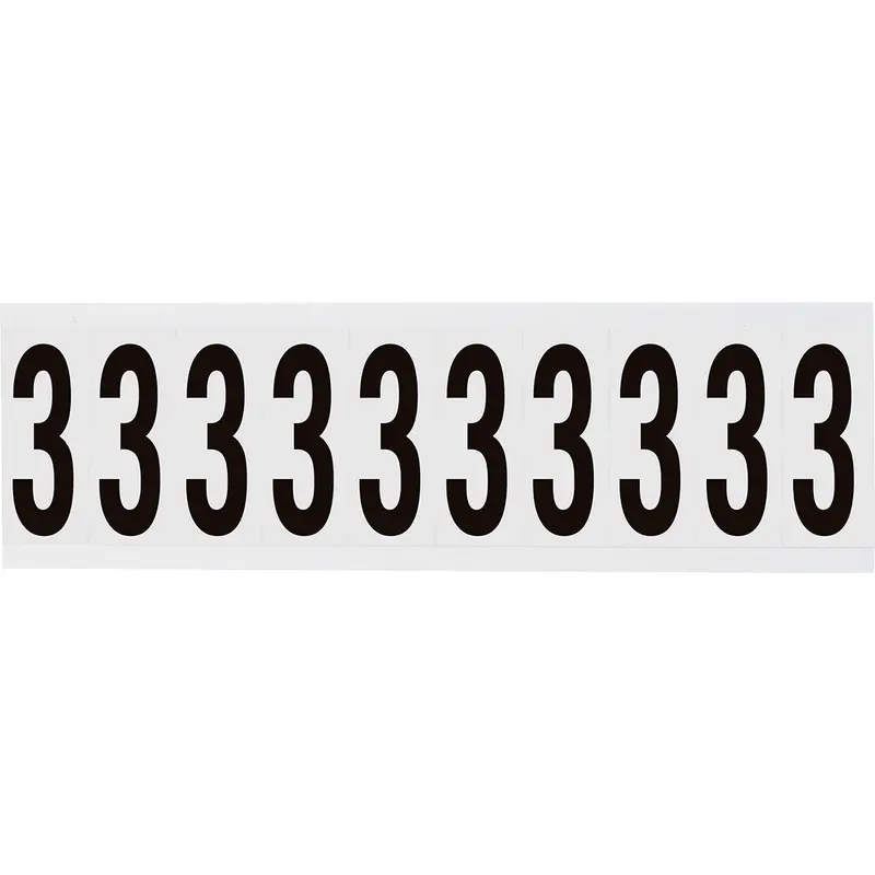 Zahlen & Buchstaben, B-499 (Nylongewebe), Weiss - 3 , 57 x 22 mm