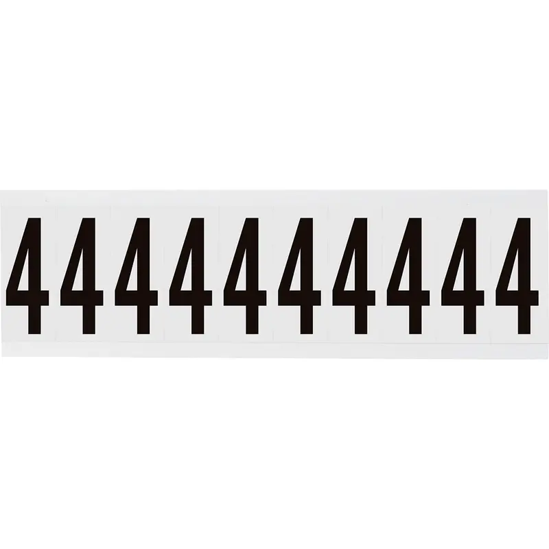 Zahlen & Buchstaben, B-499 (Nylongewebe), Weiss - 4 , 57 x 22 mm