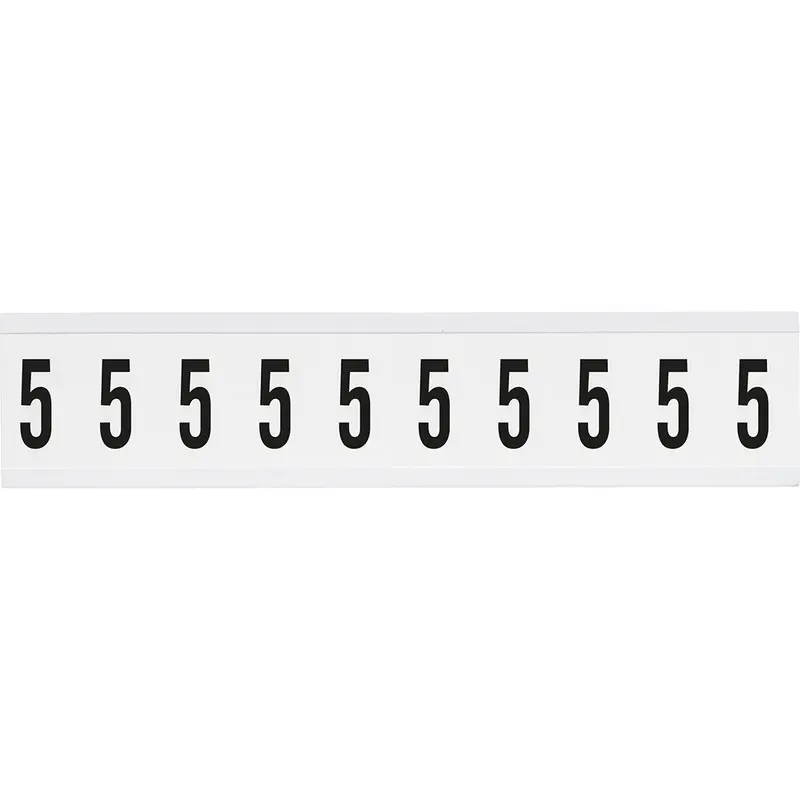Zahlen & Buchstaben, B-499 (Nylongewebe), Weiss - 5 , 38 x 22 mm