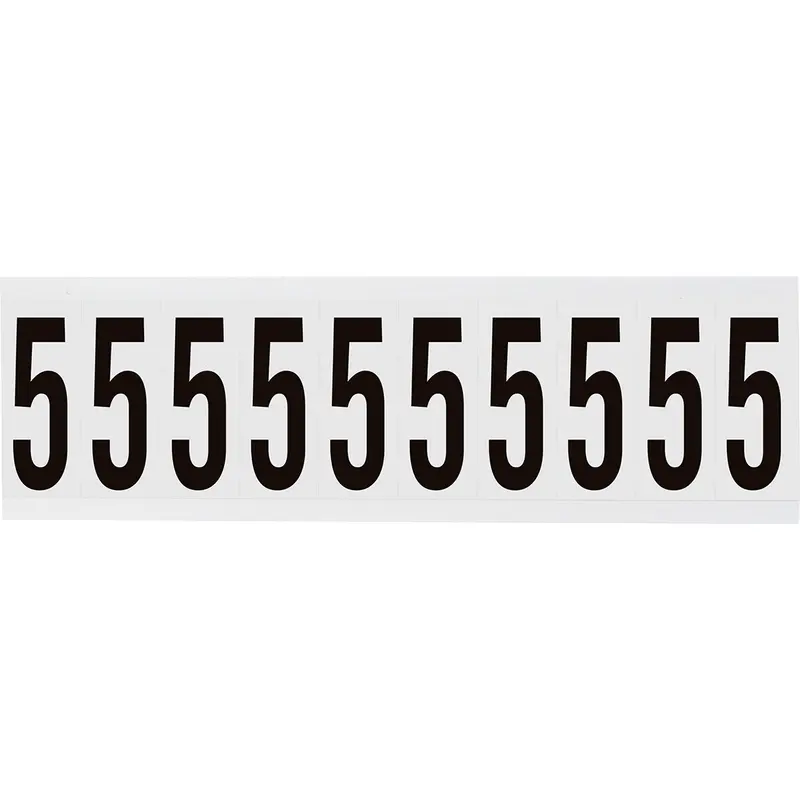 Zahlen & Buchstaben, B-499 (Nylongewebe), Weiss - 5 , 57 x 22 mm