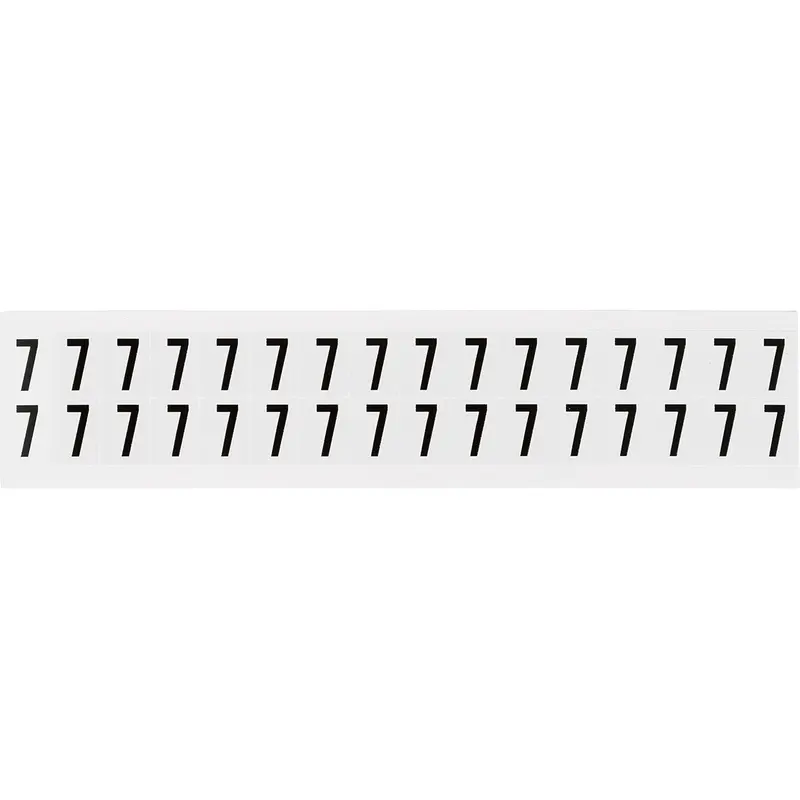 Zahlen & Buchstaben, B-499 (Nylongewebe), Weiss - 7 , 19 x 14 mm