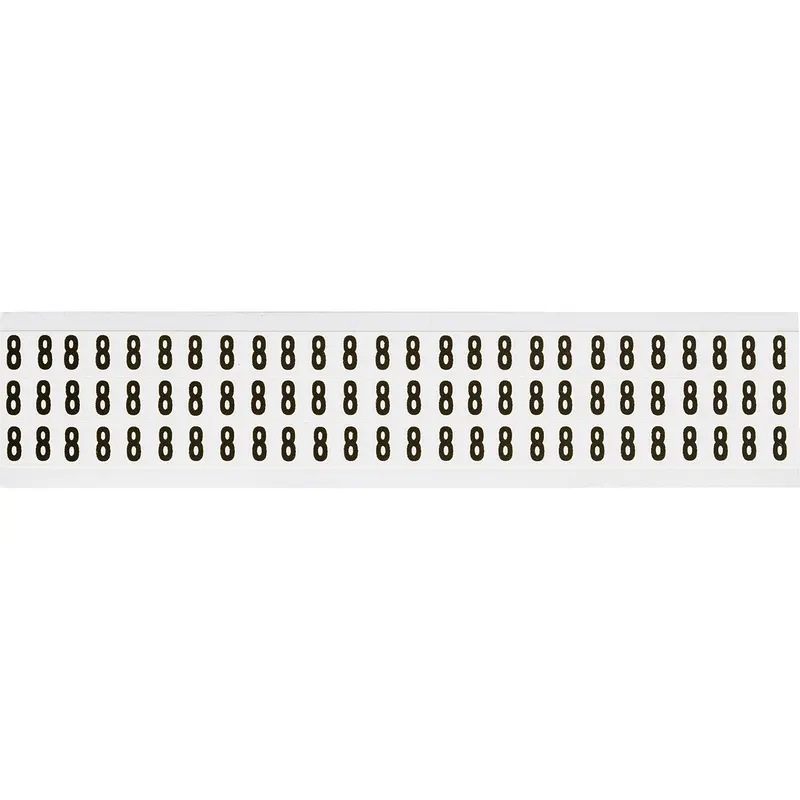 Zahlen & Buchstaben, B-499 (Nylongewebe), Weiss - 8 , 12,7 x 9,5 mm