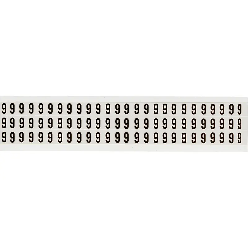 Zahlen & Buchstaben, B-499 (Nylongewebe), Weiss - 9 , 12,7 x 9,5 mm