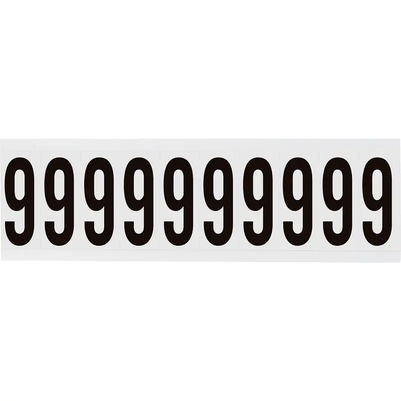 Zahlen & Buchstaben, B-499 (Nylongewebe), Weiss - 9 , 57 x 22 mm