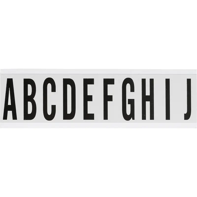 Zahlen & Buchstaben, B-499 (Nylongewebe), Weiss A - J , 57 x 22 mm