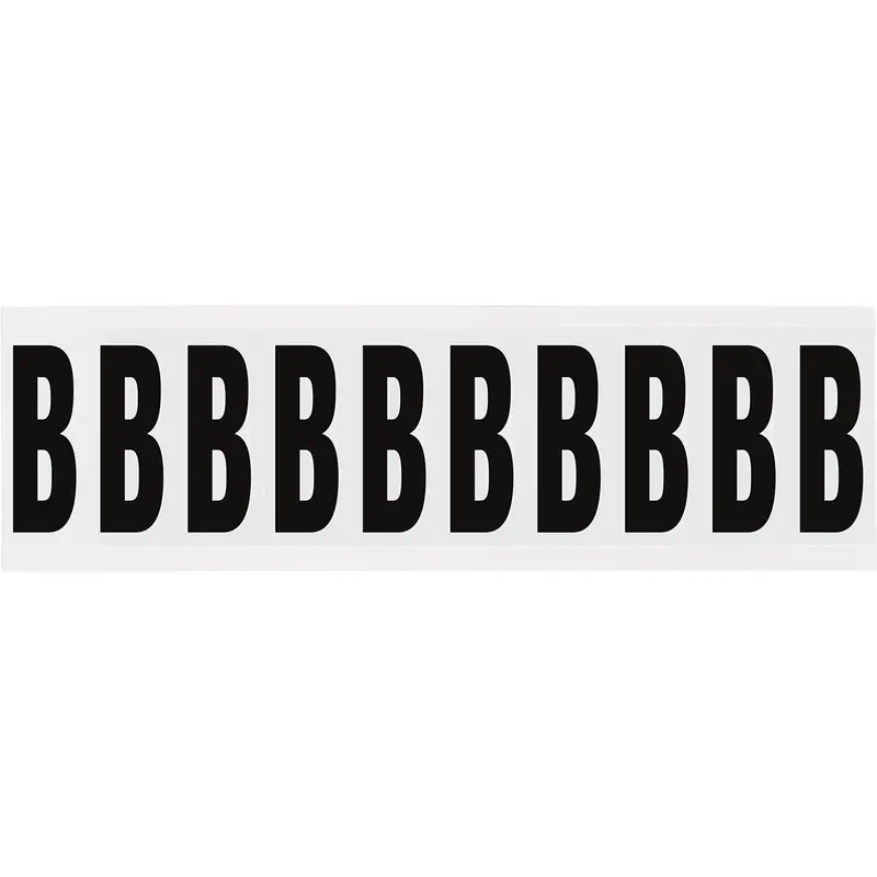 Zahlen & Buchstaben, B-499 (Nylongewebe), Weiss - B , 57 x 22 mm