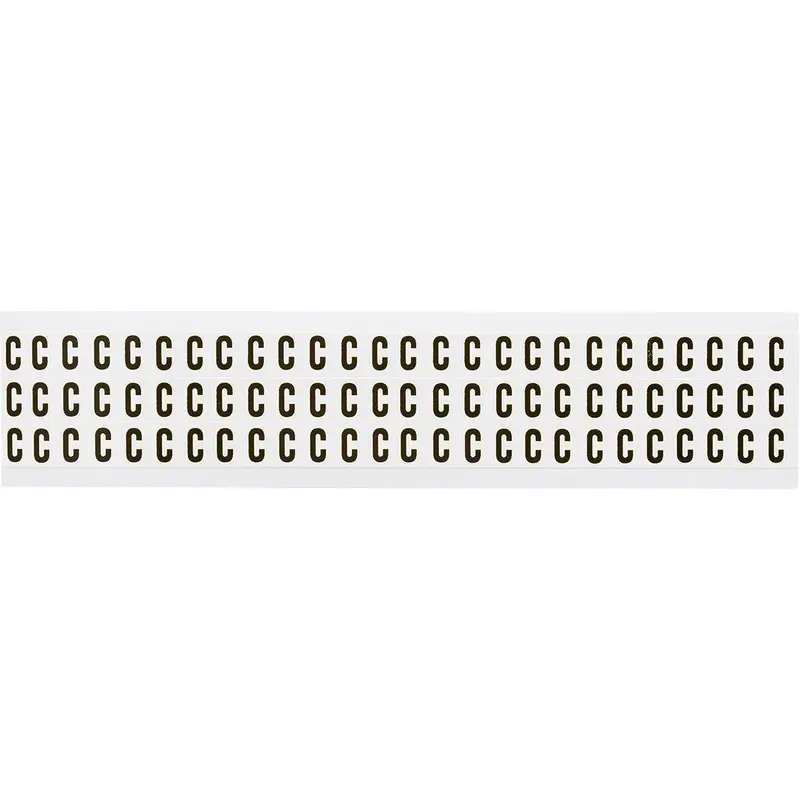 Zahlen & Buchstaben, B-499 (Nylongewebe), Weiss - C , 12,7 x 9,5 mm