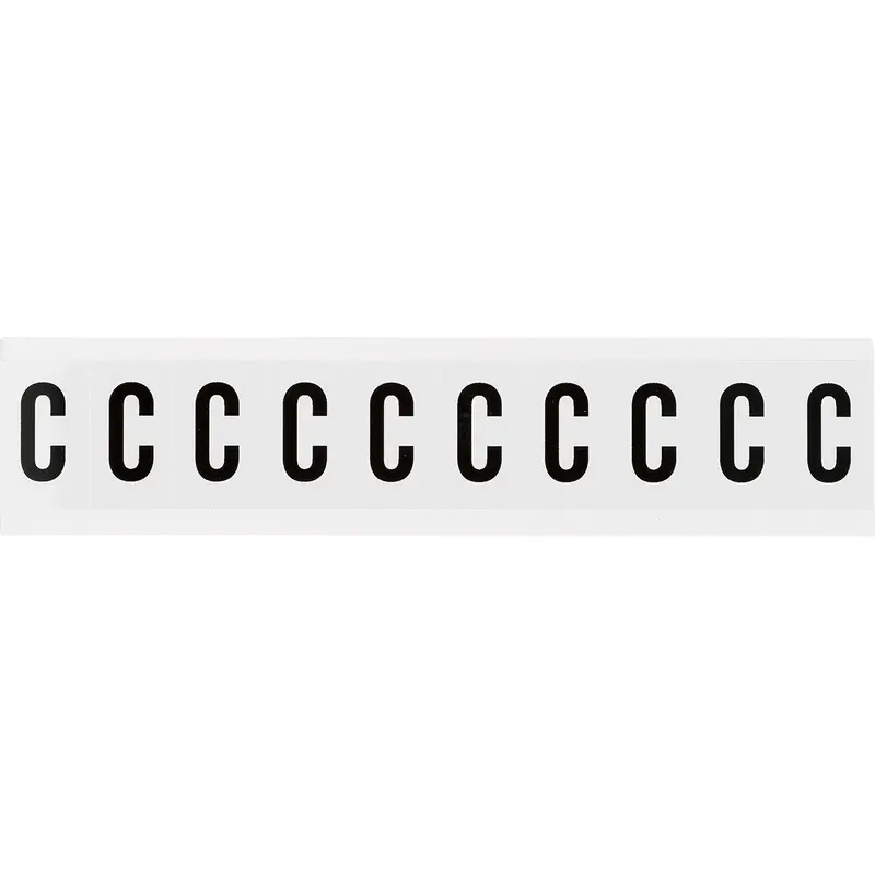 Zahlen & Buchstaben, B-499 (Nylongewebe), Weiss - C , 38 x 22 mm