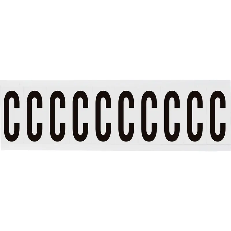 Zahlen & Buchstaben, B-499 (Nylongewebe), Weiss - C , 57 x 22 mm