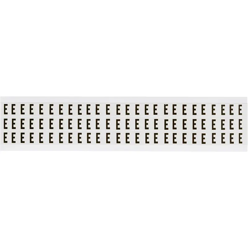 Zahlen & Buchstaben, B-499 (Nylongewebe), Weiss - E , 12,7 x 9,5 mm