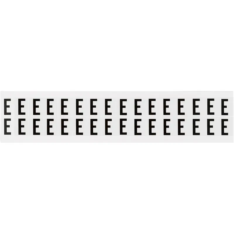 Zahlen & Buchstaben, B-499 (Nylongewebe), Weiss - E , 19 x 14 mm