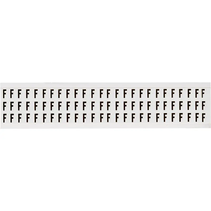 Zahlen & Buchstaben, B-499 (Nylongewebe), Weiss - F , 12,7 x 9,5 mm
