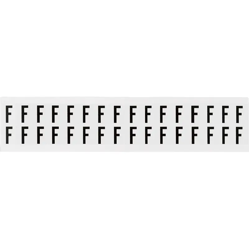 Zahlen & Buchstaben, B-499 (Nylongewebe), Weiss - F , 19 x 14 mm