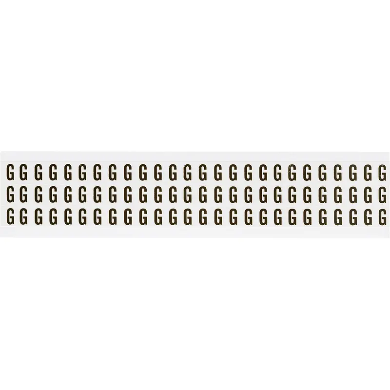 Zahlen & Buchstaben, B-499 (Nylongewebe), Weiss - G , 12,7 x 9,5 mm