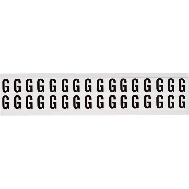 Zahlen & Buchstaben, B-499 (Nylongewebe), Weiss - G , 19 x 14 mm