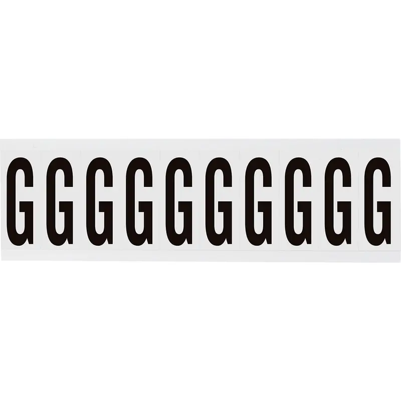 Zahlen & Buchstaben, B-499 (Nylongewebe), Weiss - G , 57 x 22 mm
