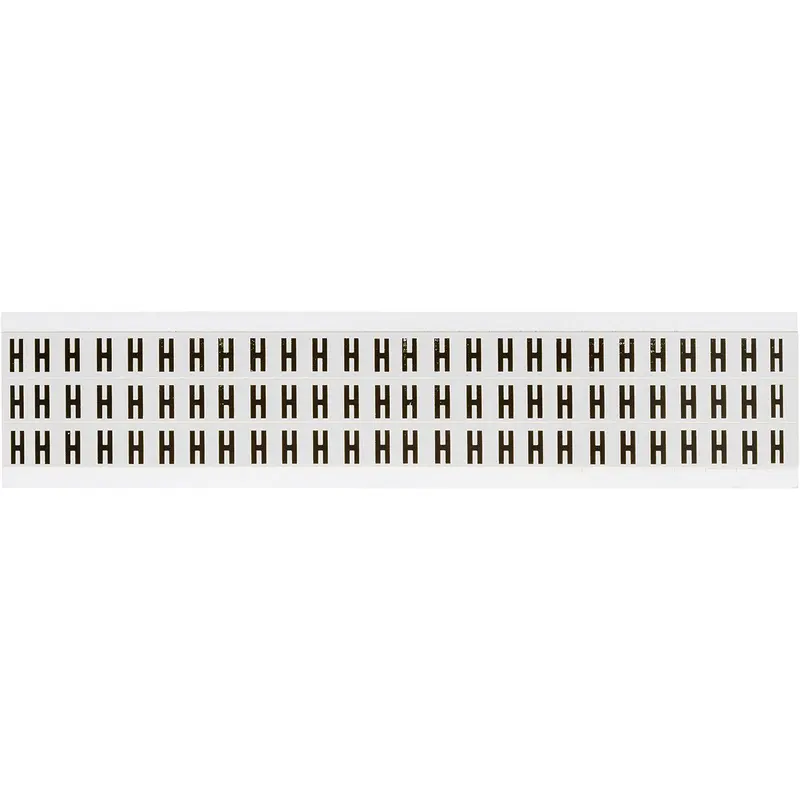 Zahlen & Buchstaben, B-499 (Nylongewebe), Weiss - H , 12,7 x 9,5 mm