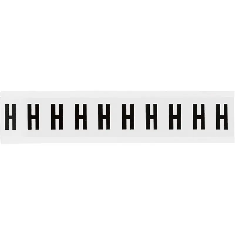 Zahlen & Buchstaben, B-499 (Nylongewebe), Weiss - H , 38 x 22 mm