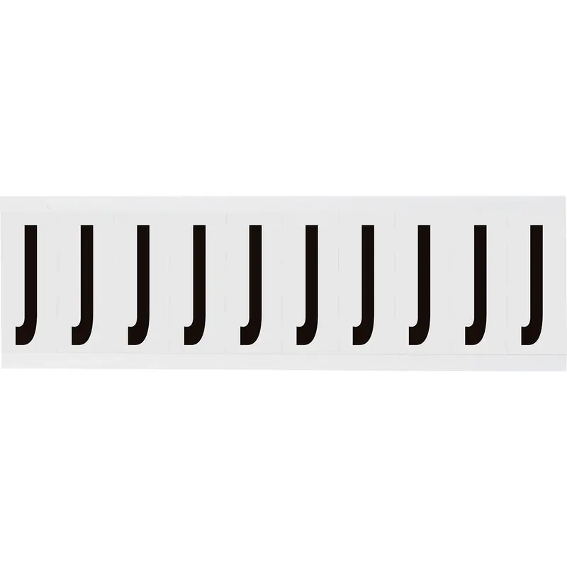 Zahlen & Buchstaben, B-499 (Nylongewebe), Weiss - J , 57 x 22 mm