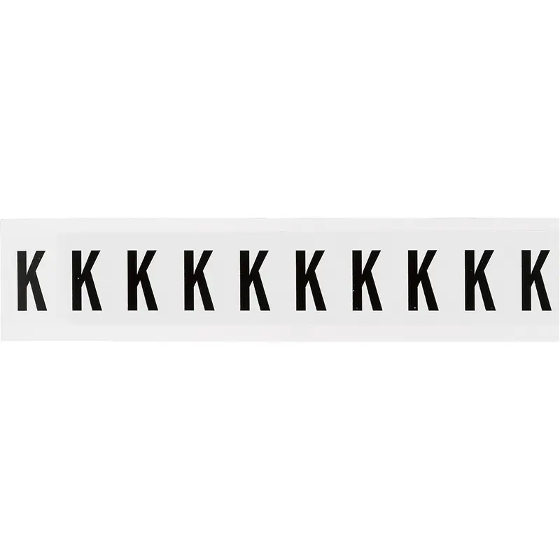 Zahlen & Buchstaben, B-499 (Nylongewebe), Weiss - K , 38 x 22 mm