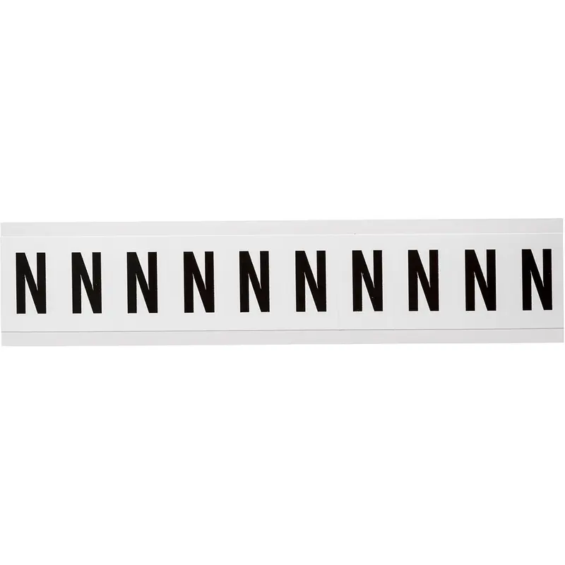 Zahlen & Buchstaben, B-499 (Nylongewebe), Weiss - N , 38 x 22 mm