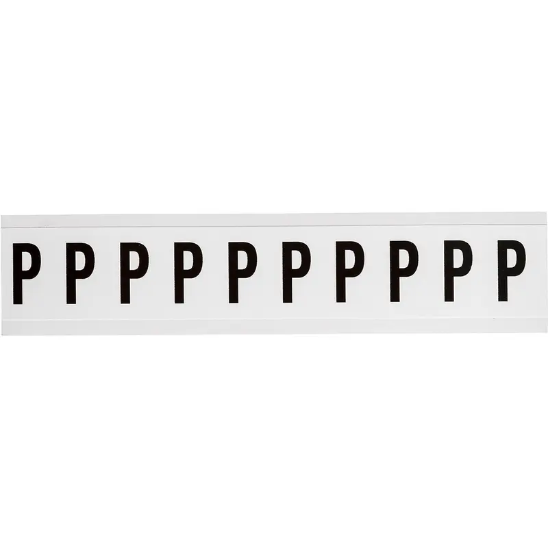 Zahlen & Buchstaben, B-499 (Nylongewebe), Weiss - P , 38 x 22 mm