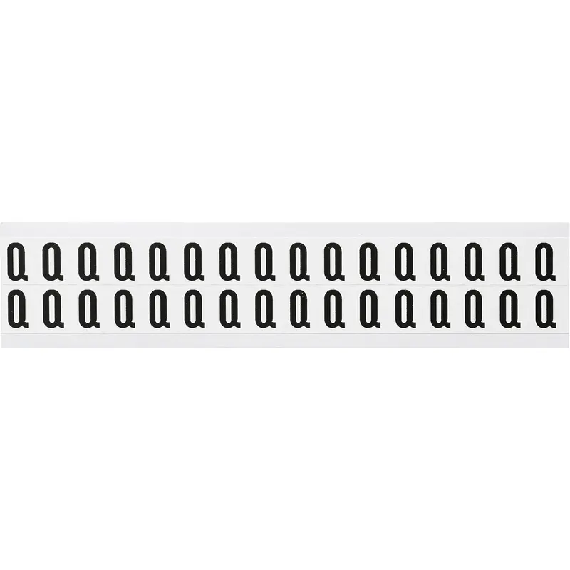 Zahlen & Buchstaben, B-499 (Nylongewebe), Weiss - Q , 19 x 14 mm