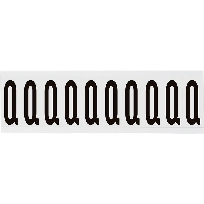 Zahlen & Buchstaben, B-499 (Nylongewebe), Weiss - Q , 57 x 22 mm