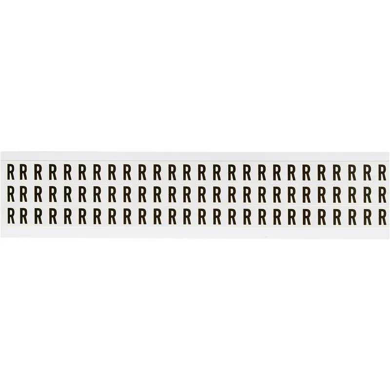 Zahlen & Buchstaben, B-499 (Nylongewebe), Weiss - R , 12,7 x 9,5 mm