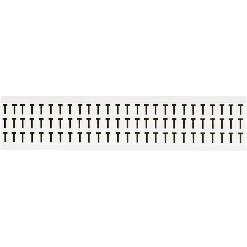 Zahlen & Buchstaben, B-499 (Nylongewebe), Weiss - T , 12,7 x 9,5 mm