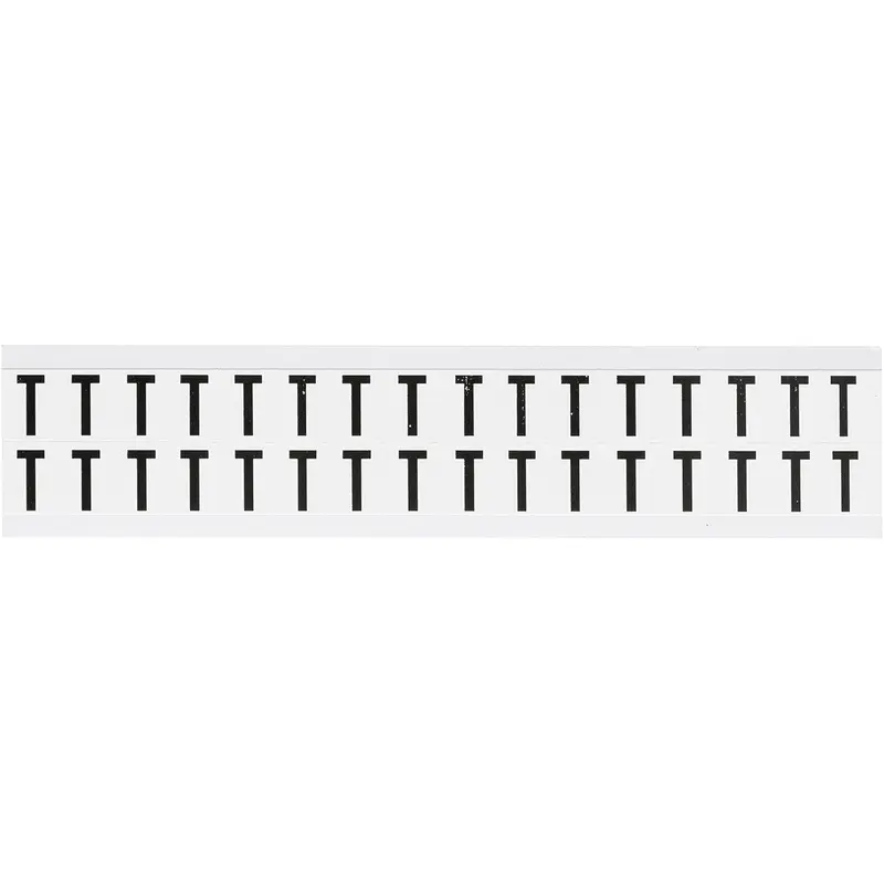 Zahlen & Buchstaben, B-499 (Nylongewebe), Weiss - T , 19 x 14 mm