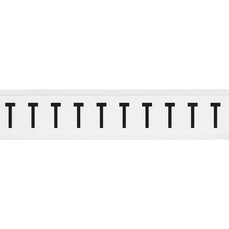 Zahlen & Buchstaben, B-499 (Nylongewebe), Weiss - T , 38 x 22 mm