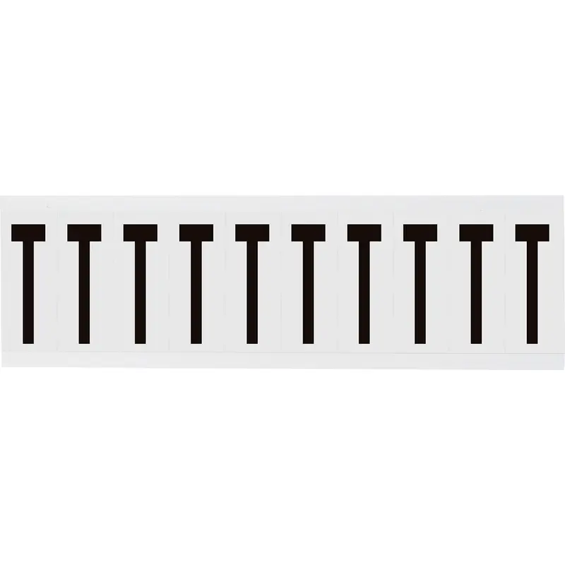 Zahlen & Buchstaben, B-499 (Nylongewebe), Weiss - T , 57 x 22 mm