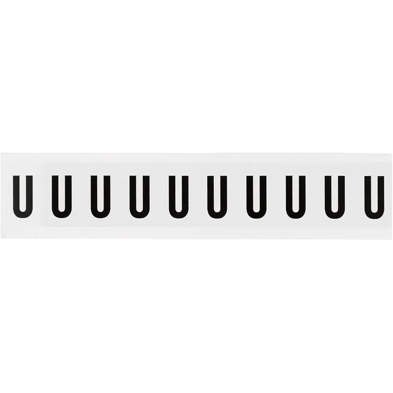 Zahlen & Buchstaben, B-499 (Nylongewebe), Weiss - U , 38 x 22 mm