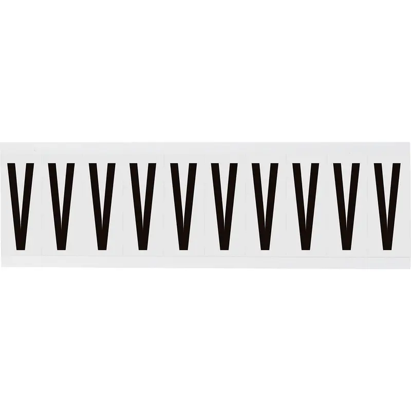 Zahlen & Buchstaben, B-499 (Nylongewebe), Weiss - V , 57 x 22 mm