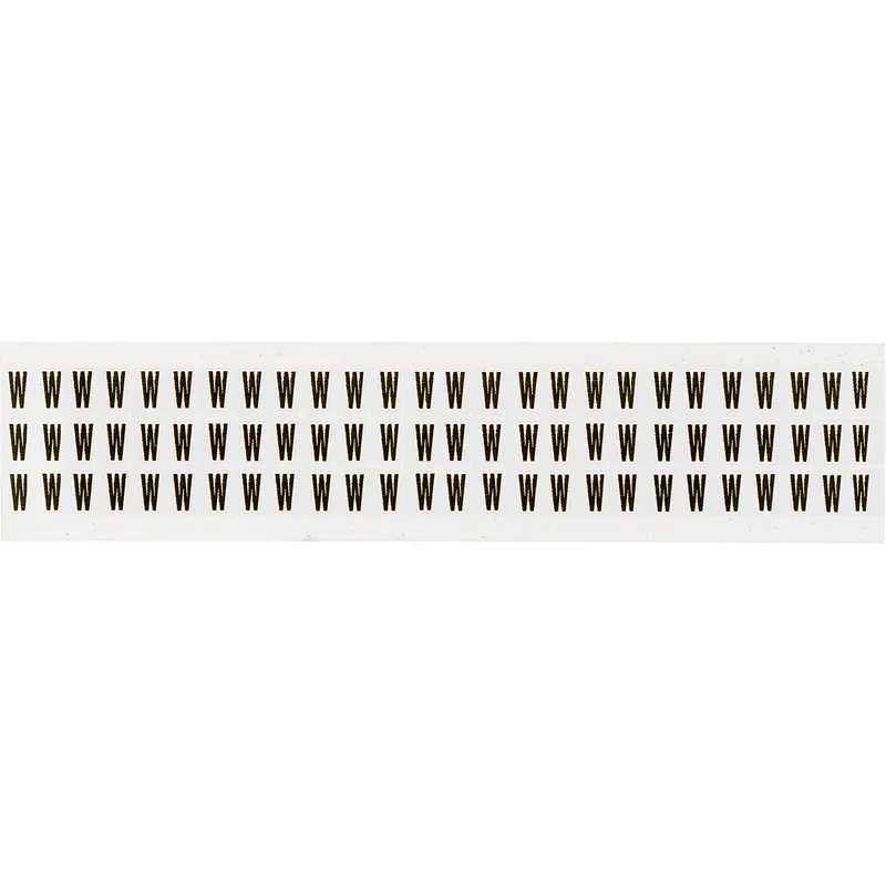 Zahlen & Buchstaben, B-499 (Nylongewebe), Weiss - W , 12,7 x 9,5 mm