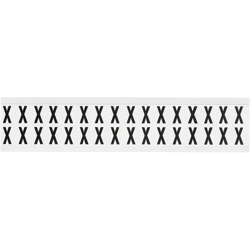 Zahlen & Buchstaben, B-499 (Nylongewebe), Weiss - X , 19 x 14 mm