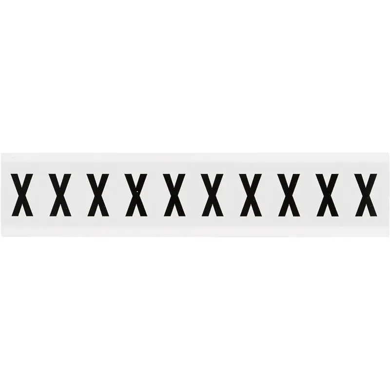 Zahlen & Buchstaben, B-499 (Nylongewebe), Weiss - X , 38 x 22 mm