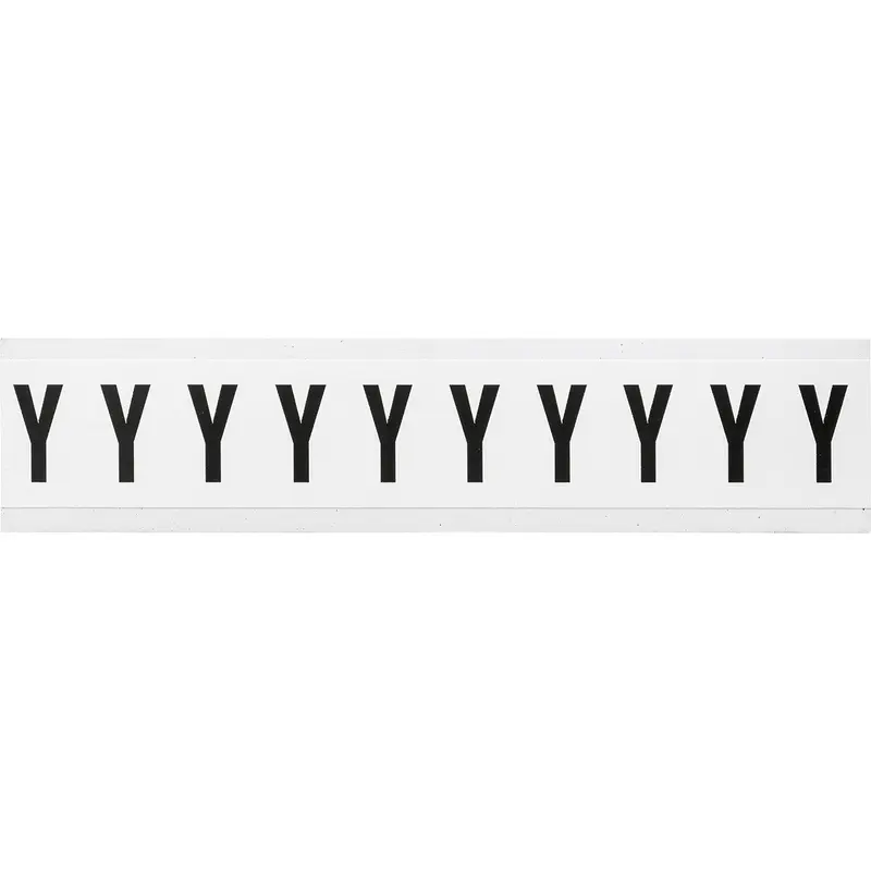 Zahlen & Buchstaben, B-499 (Nylongewebe), Weiss - Y , 38 x 22 mm