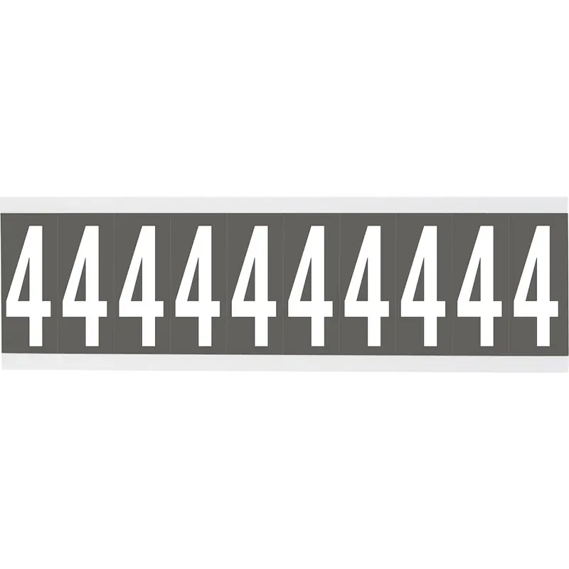 Zahlen oder Buchstaben auf Karte - 22 x 38 mm Weiss/Grau - 4