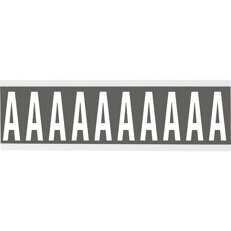 Zahlen oder Buchstaben auf Karte - 22 x 38 mm Weiss/Grau - A