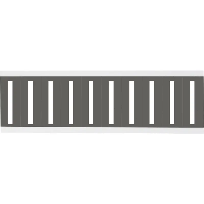 Zahlen oder Buchstaben auf Karte - 22 x 38 mm Weiss/Grau - I