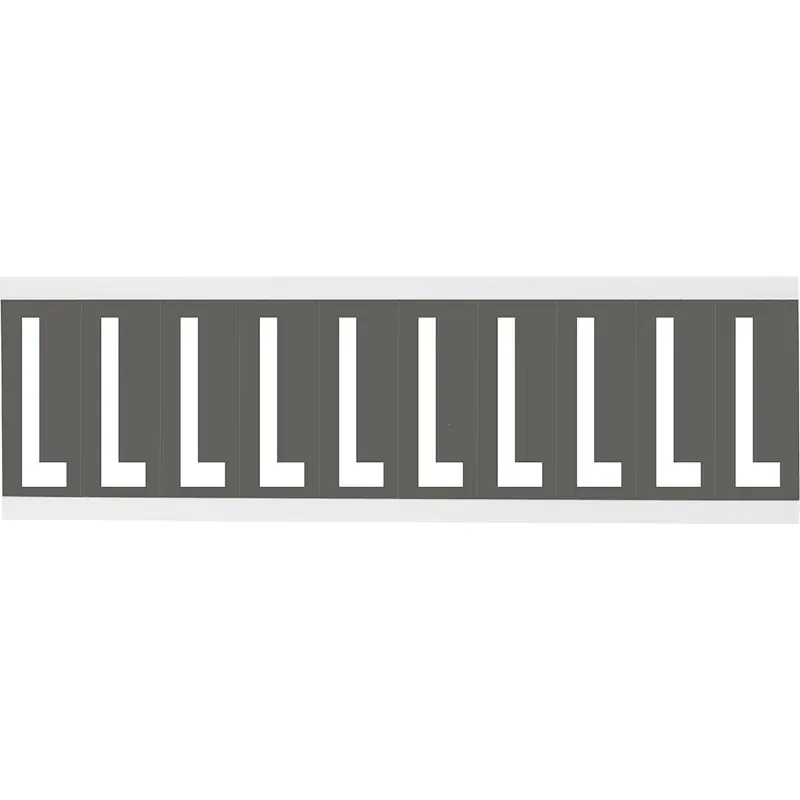 Zahlen oder Buchstaben auf Karte - 22 x 38 mm Weiss/Grau - L