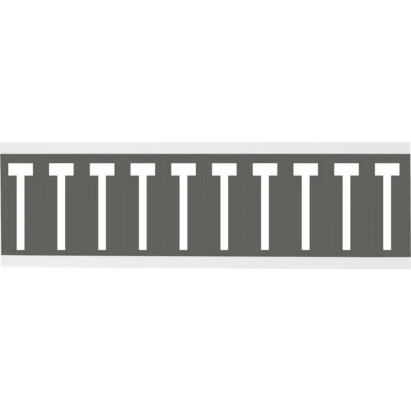 Zahlen oder Buchstaben auf Karte - 22 x 38 mm Weiss/Grau - T
