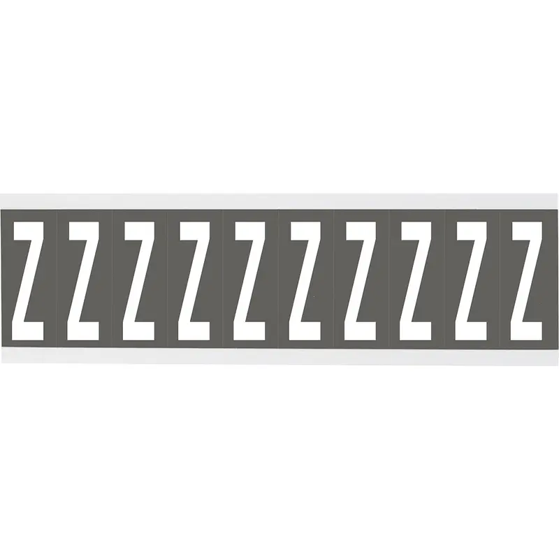 Zahlen oder Buchstaben auf Karte - 22 x 38 mm Weiss/Grau - Z