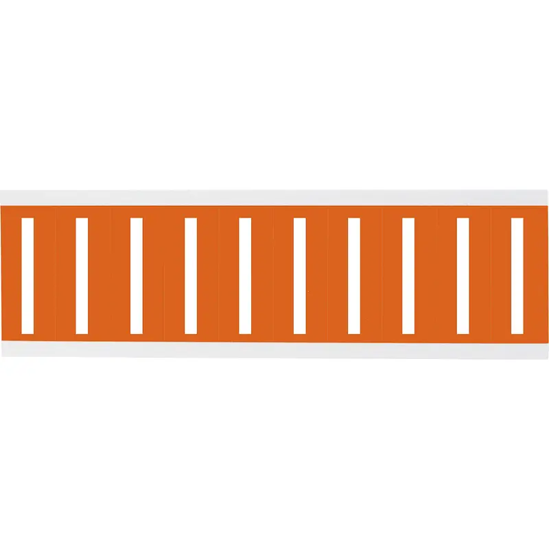 Zahlen oder Buchstaben auf Karte - 22 x 38 mm Weiss/Orange - I