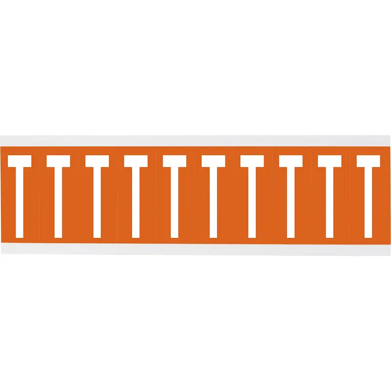 Zahlen oder Buchstaben auf Karte - 22 x 38 mm Weiss/Orange - T