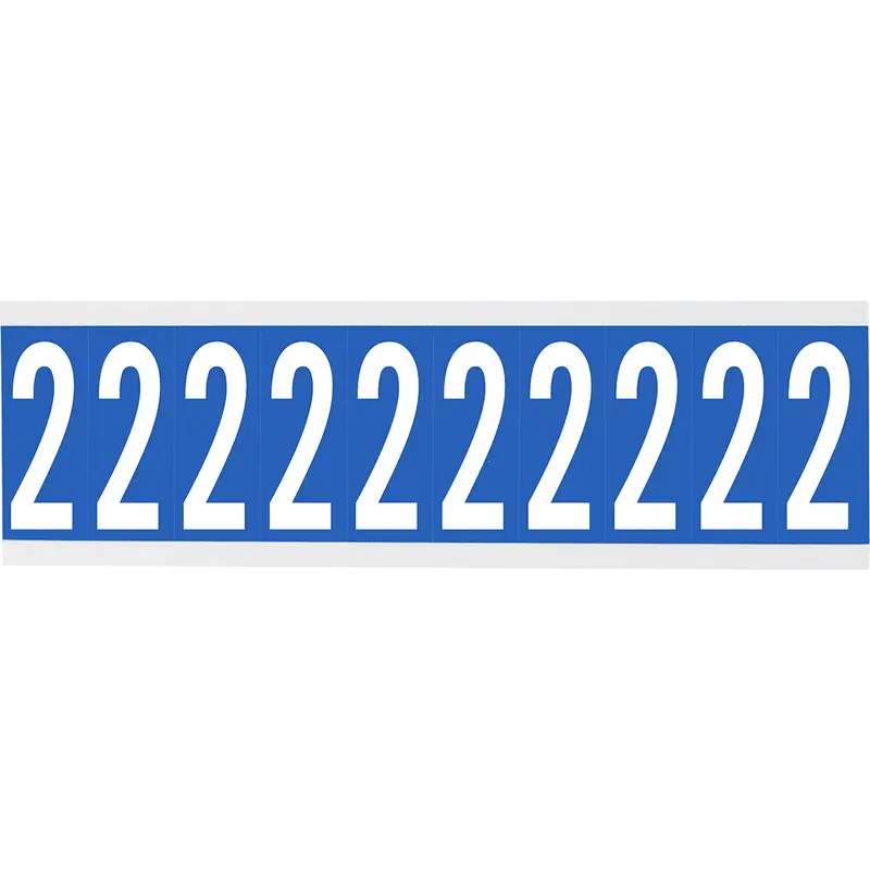 Zahlen oder Buchstaben auf Karte - 22 x 38 mm Weiss/Schwarz - 2