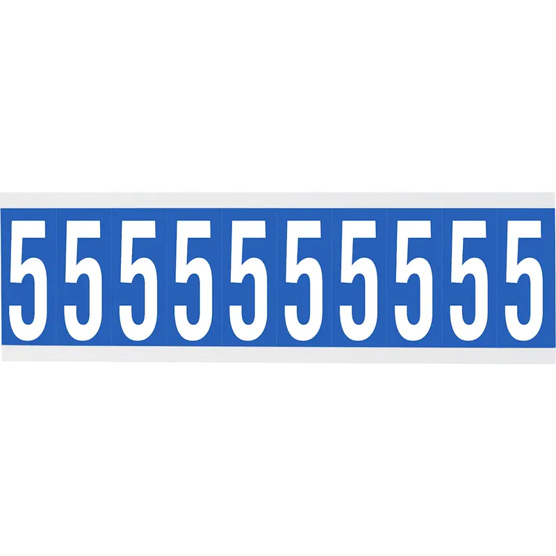 Zahlen oder Buchstaben auf Karte - 22 x 38 mm Weiss/Schwarz - 5