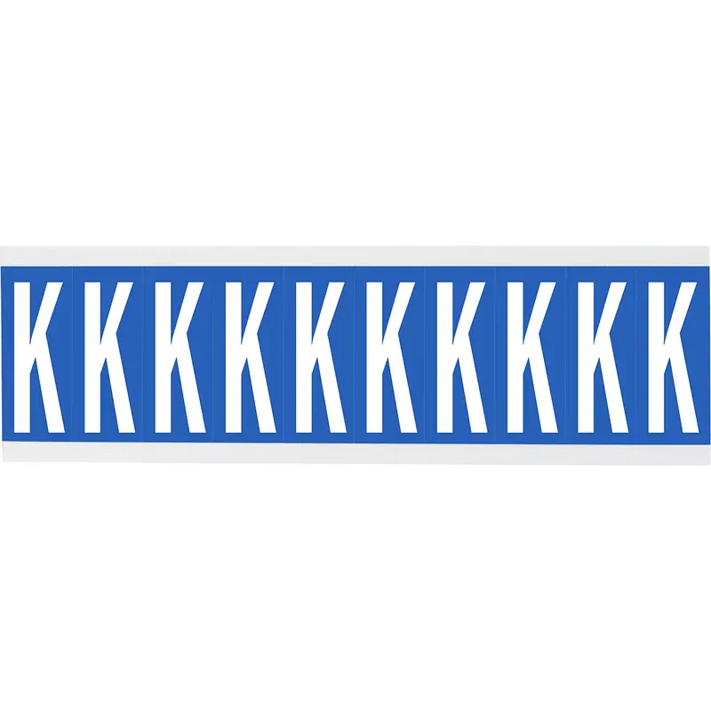 Zahlen oder Buchstaben auf Karte - 22 x 38 mm Weiss/Schwarz - K